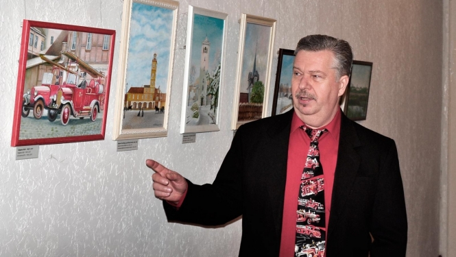 Alda Feldmaņa radošo darbu izstādes “Veltījums Jelgavai” atklāšana