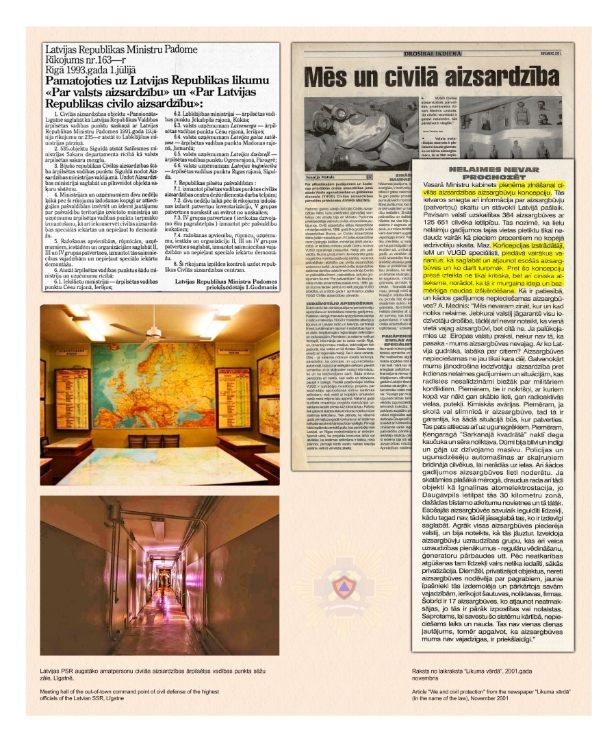 1993. gada rīkojums par patvertnēm un 2001. gada avīzes raksts "Mēs un civilā aizsardzība"