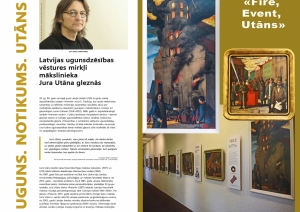 Ievadplanšete ar tekstu Utāna portretu un fotokolāža