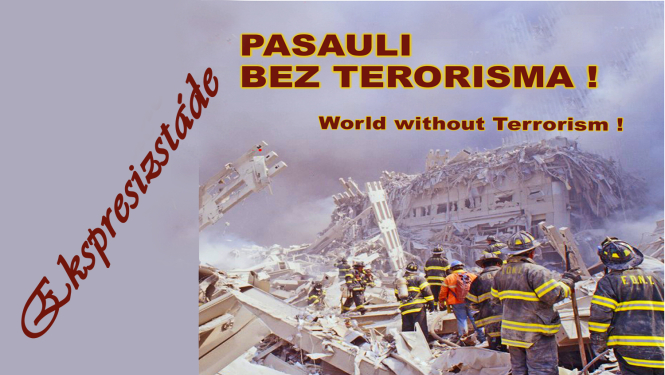 Ekspresiztādes afiša - ugunsdzēsēji glābēji veic glābšanas darbus