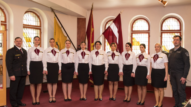 Kopbilde pēc zvēresta došanas VUGD vadība un dispečeres muzeja Slavas zālē