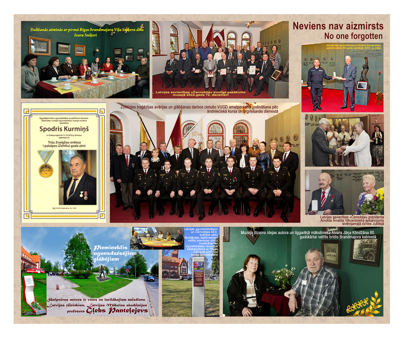 ugunsdzēsības un CA veterānu apbalvošanas ceremonijas Slavas zālē