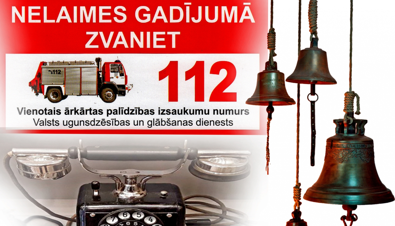 Nelaimes gadījumā zvaniet 112