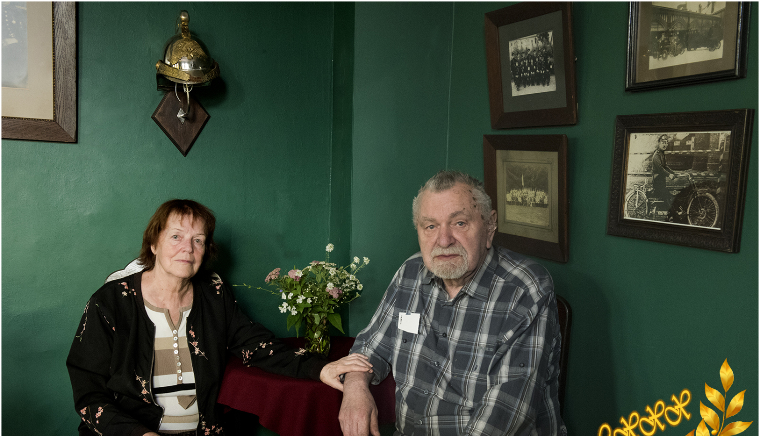 Aivars Jānis Klindžāns ar dzīvesbiedri Ritu muzeja Brandmajora kabinetā, 2023.gada 4.jūlijā