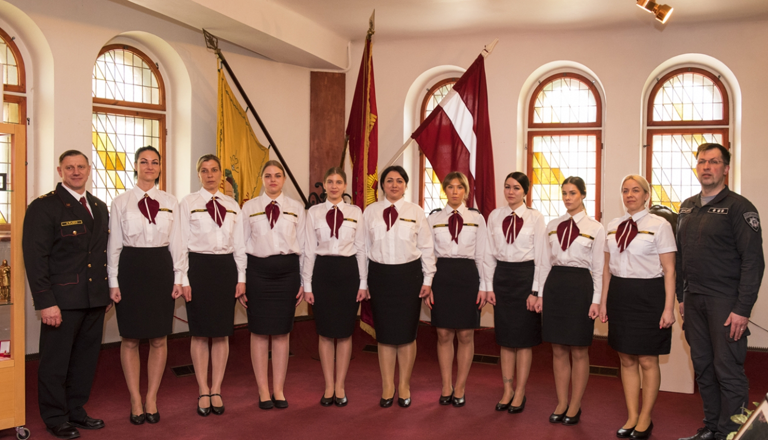 Kopbilde pēc zvēresta došanas VUGD vadība un dispečeres muzeja Slavas zālē